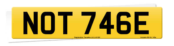 Registration number NOT 746E